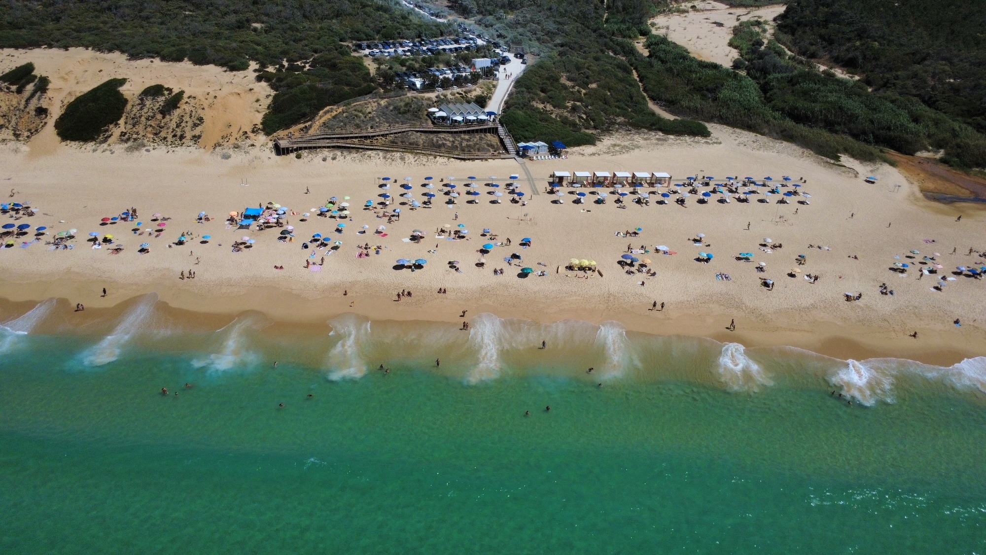Aerial view of Praia da Aberta Nova